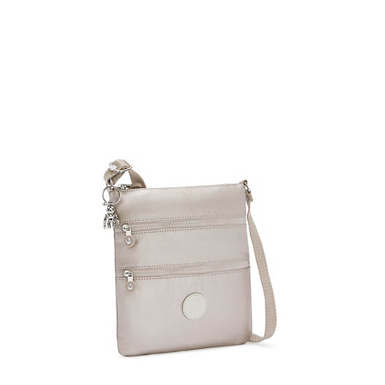 Kipling Keiko Metallic Crossbody Mini Táska Bézs | HU 1334HA